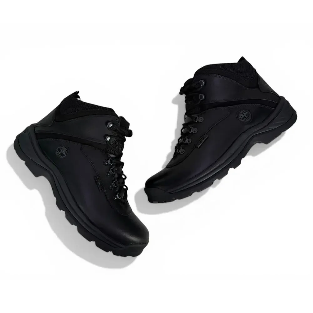 Timberland White Ledge Mid Hiking Boots Mens 12 Black Leather Waterproof Outdoor